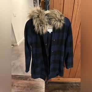 Bb Dakota faux fur winter jacket peacoat